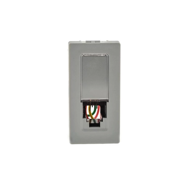 Modulo Tomada Para Telefone Rj11 4 Fios Cinza Pial Plus+