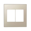 Placa 4x4 6 Módulos Quadrados Champagne Arteor