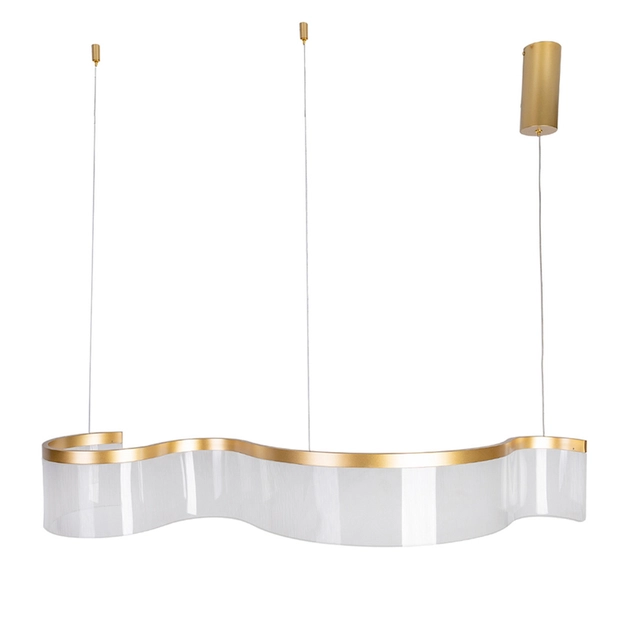 Pendente Led Metal Acrilico Dourado 28w 3000k Atenas