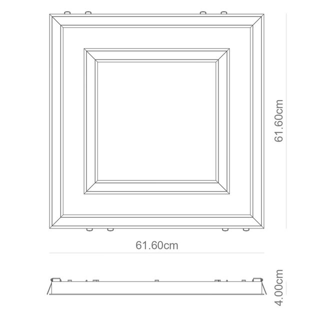 Plafon Led De Embutir Branco 65,6w 4000k Fit Edge