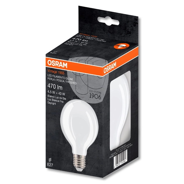 Lampada Led Globo Filamento Fosca E27 4,5w 6500k