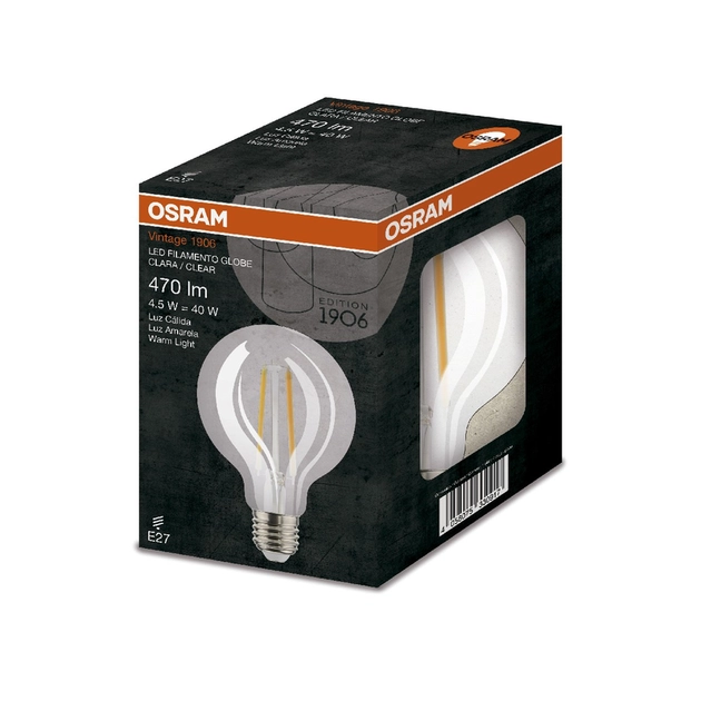 Lampada Led Globo Filamento E27 4,5w 2700k