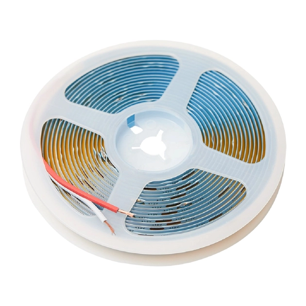 Fita De Led Cob 9w Por Metro 12v Irc80 5m 2700k