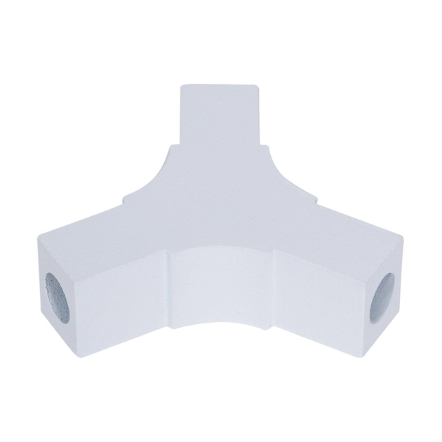 Juncao Y Perfil Sobrepor Aluminio Branco Sem Iluminacao Fit15