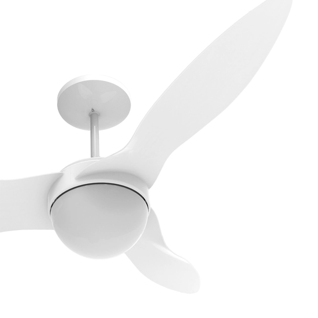 Ventilador De Teto Metal Vidro Branco 220v Terral