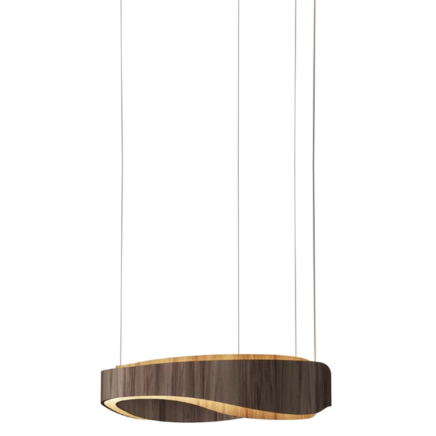 Pendente Led Madeira Nogueira 57w 3000k Horizon