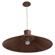 Pendente Cônico Madeira Nogueira Ø64cm