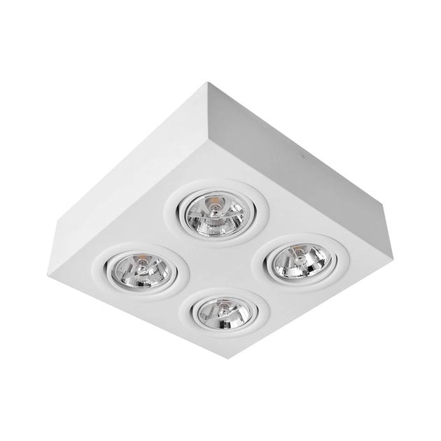 Plafon De Sobrepor Aluminio Branco 26x26cm