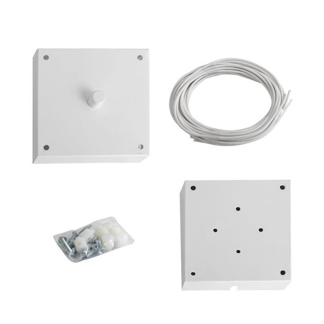 Kit Pendente Quadrado Branco Para Plafon
