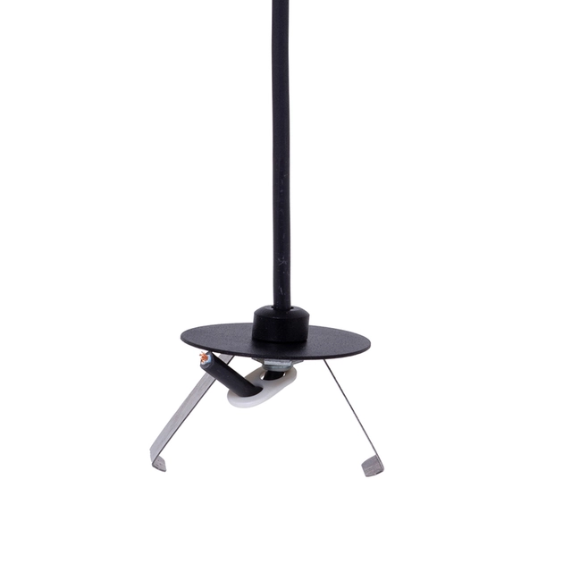 Cabo De Alimentacao Preto Com Canopla Para Perfil New Fit40