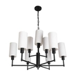 Lustre Aço Alumínio Preto Mântua
