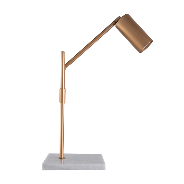 Luminaria De Mesa Articulada Aco Marmore Gold