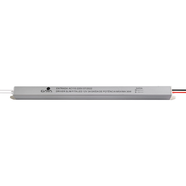 Driver Para Fita Led 12v 36w Prata Slim