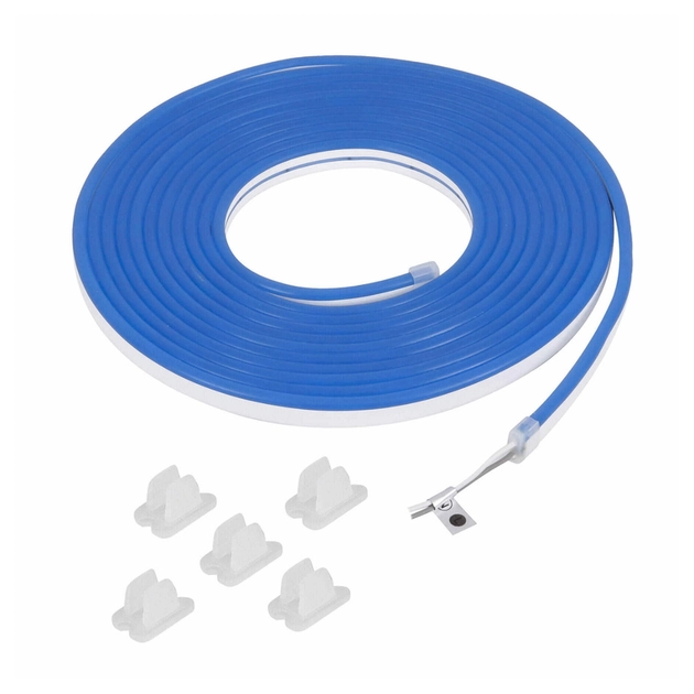 Fita De Led Neon Azul 7w Por Metro 12v Irc80 Ip65 5m