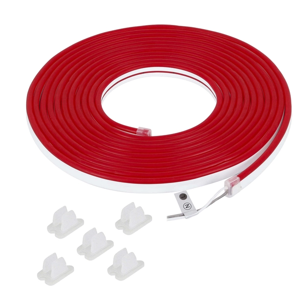 Fita De Led Neon Vermelho 7w Por Metro 12v Irc80 Ip65