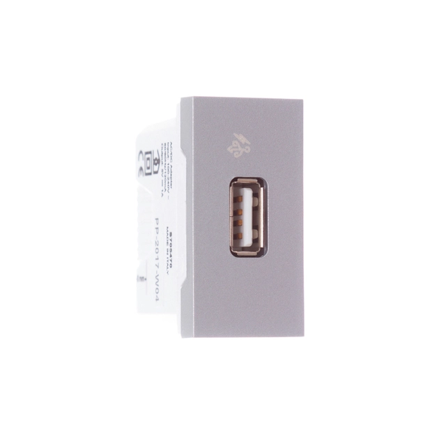 Modulo Tomada Carregador Usb 2.0 Aluminio 1a Orion