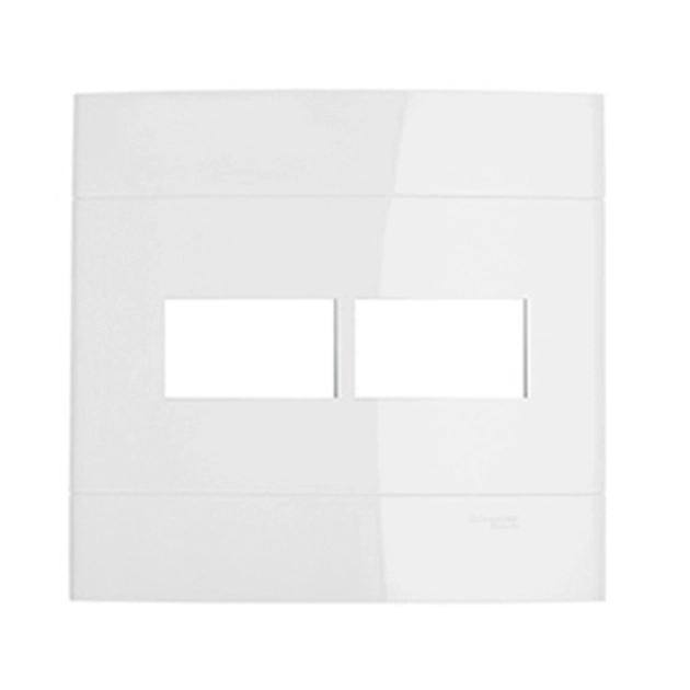 Placa Para 2 Modulos 4x4 Branco Decor