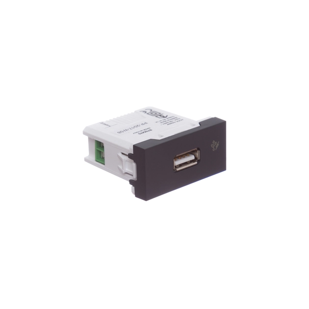 Modulo Tomada Carregador Usb 2.0 Grafite 1a