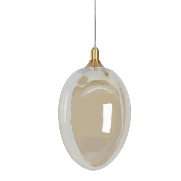 Pendente Led Metal Vidro Bronze 3w 3000k Pix