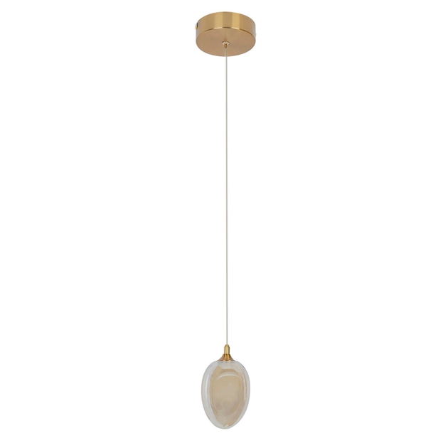 Pendente Led Metal Vidro Bronze 3w 3000k Pix