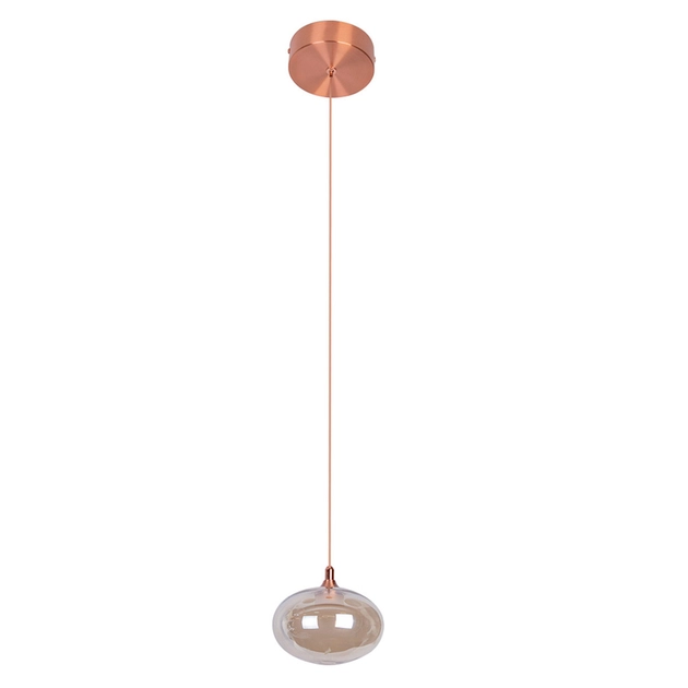 Pendente Led Metal Vidro Cobre 3w 3000k Pix