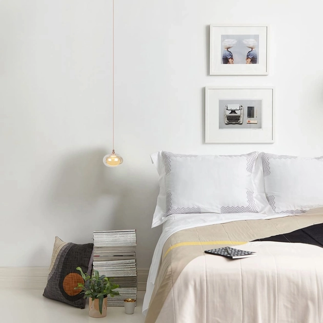 Pendente Led Metal Vidro Cobre 3w 3000k Pix
