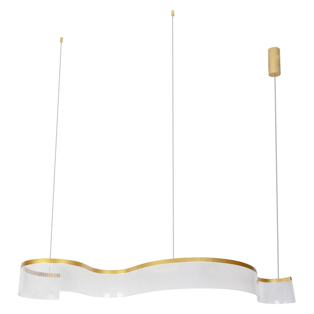 Pendente Led Metal Acrilico Dourado 37w 3000k Atenas