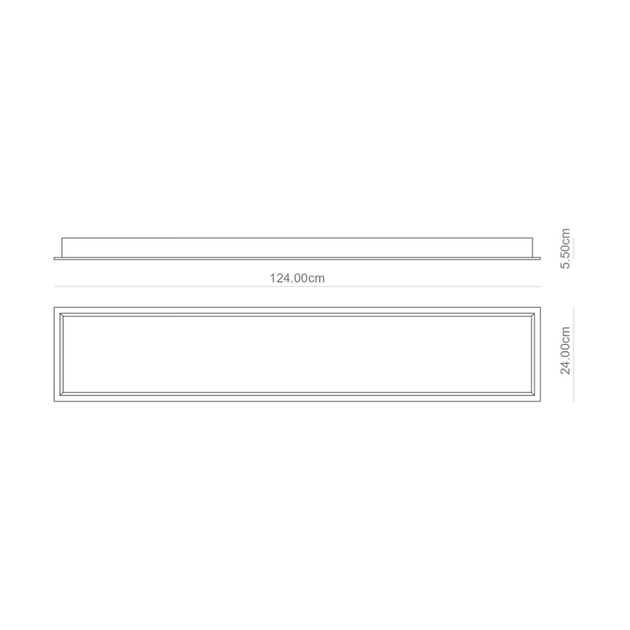 Plafon Led Embutir Aluminio Branco 72w 6500k Sevilha