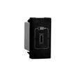 Módulo Tomada Carregador Usb Tipo C Preto Pial Plus+