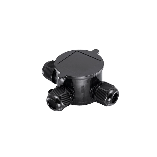 Caixa De Passagem Plastico Preto Ip68