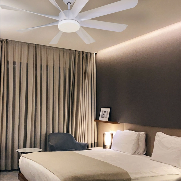 Ventilador De Teto Led Metal Cinza 23w Octopus