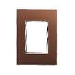Placa 4x2 3 Módulos Quadrados Marrom Arteor