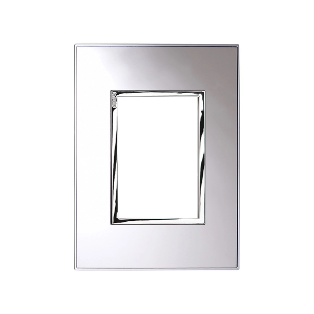 Placa 4x2 3 Modulos Cromo Escovado Arteor