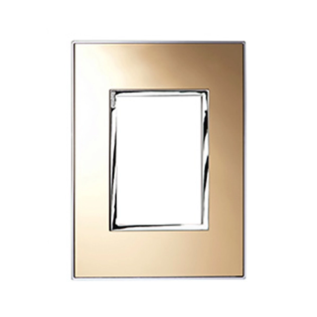 Placa 4x2 Plastico Dourado Arteor