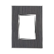 Placa 4x2 3 Módulos Quadrados Cinza Arteor