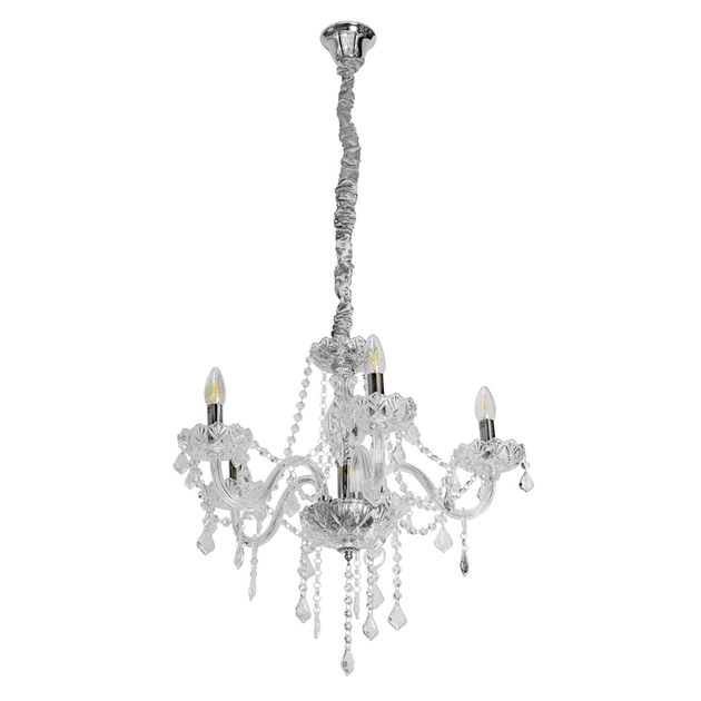 Lustre Metal Cristal Transparente 50cm Chamonix