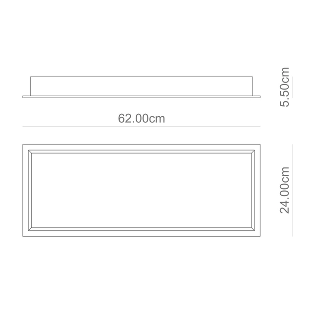 Plafon Led Embutir Aluminio Branco 36w Sevilha