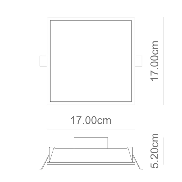 Plafon Led De Embutir Quadrado Branco 8w Edge