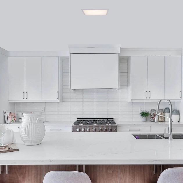 Plafon Led De Embutir Quadrado Branco 8w Edge