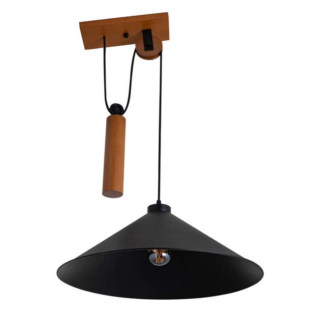 Pendente Metal Madeira Preto Castanho Celeiro