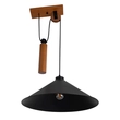 Pendente Metal Madeira Preto Castanho Celeiro