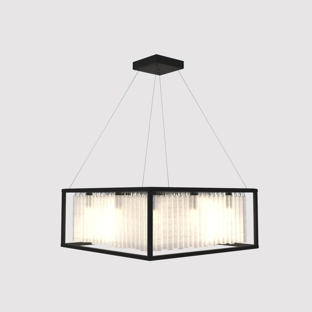 Pendente Cristal Aluminio Preto