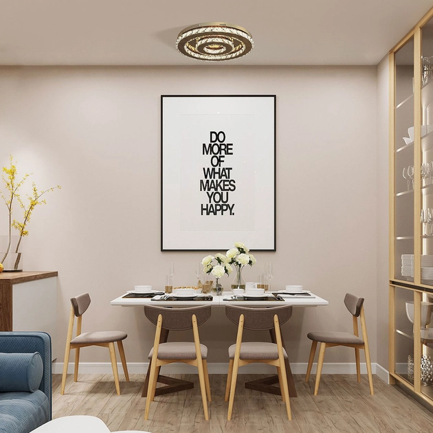 Plafon Led De Sobrepor Cristal E Inox Golden Rose 22w 3000k
