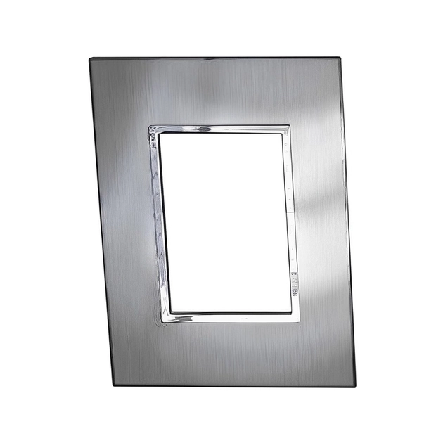 Placa 4x2 3 Postos Quadrados Stainless Arteor