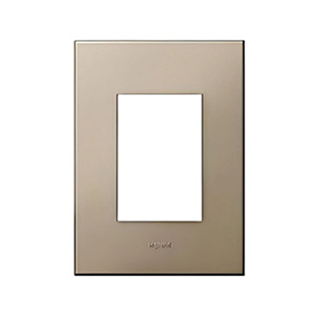 Placa 4x2 3 Postos Quadrados Champagne Arteor