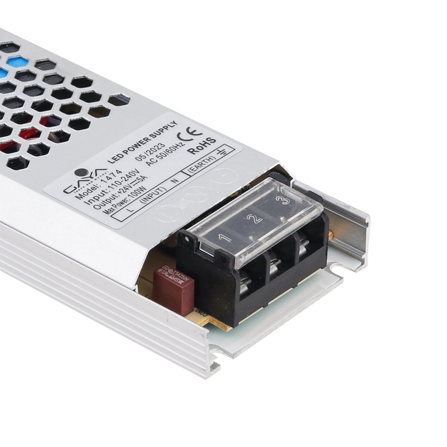 Driver Colmeia 24v 100w Aluminio Cinza Slim