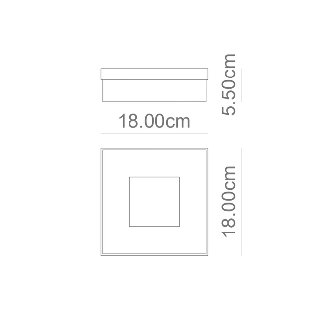 Plafon Led Sobrepor Quadrado Branco 9w 1125lm Asturias