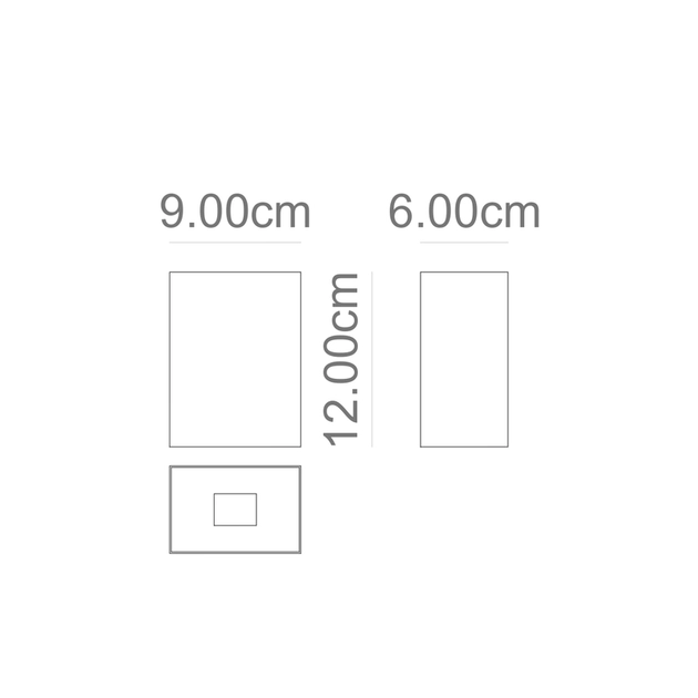 Arandela Led Policarbonato Preto 4w Ip65 90 3000k Effekt