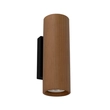 Arandela Madeira Metal Preto Facho Duplo Point