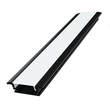 Perfil Embutir Para Fita De Led 100cm Alumínio Preto Way